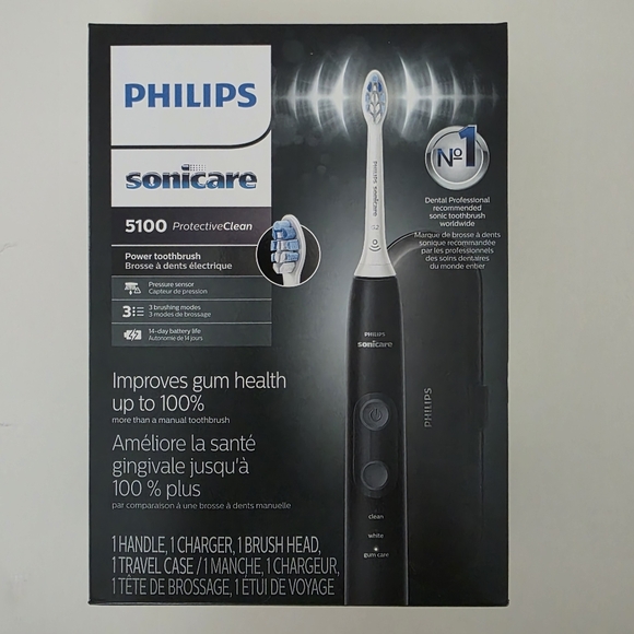 Philips Sonicare Protective Clean 5100 Power Toothbrush Black New - Picture 1 of 5